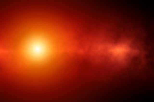 Free sun clouds fog illustration