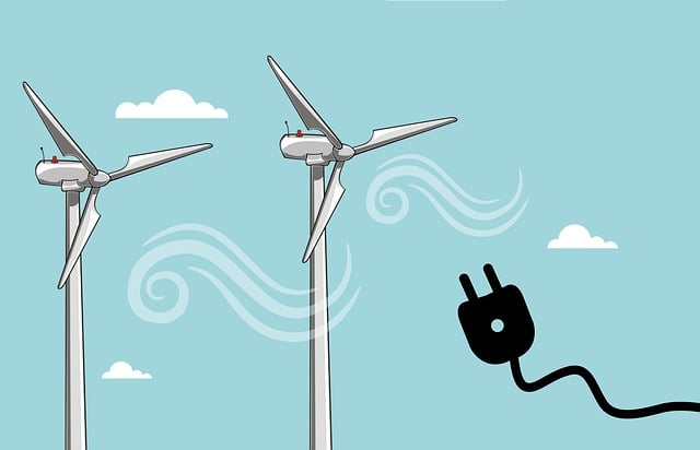 Free wind energy socket illustration