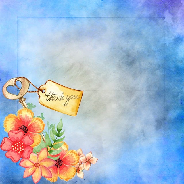 Free flower frame key illustration