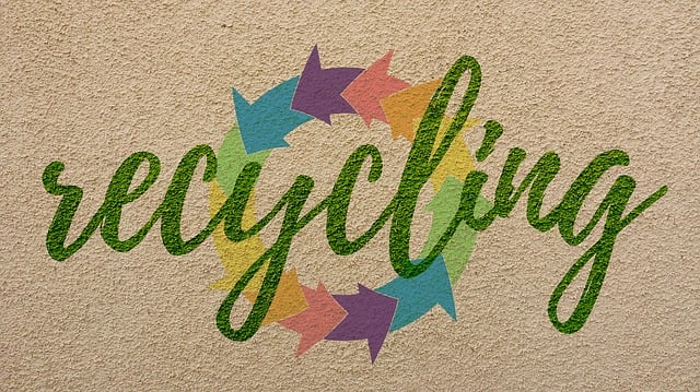 Free recycling arrows network illustration