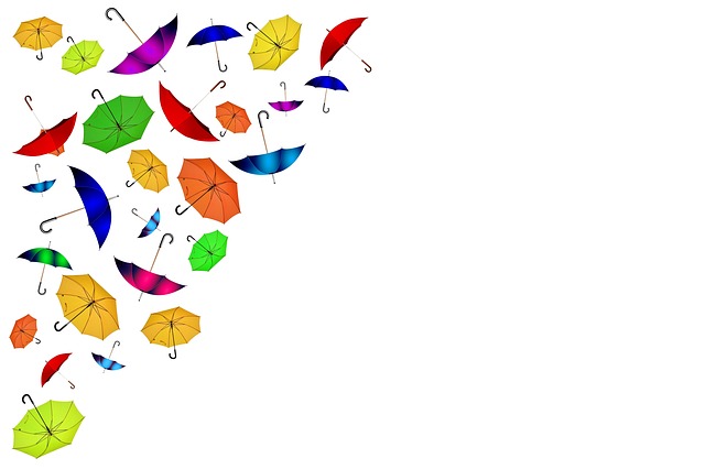 Free mockup umbrellas isolated illustration