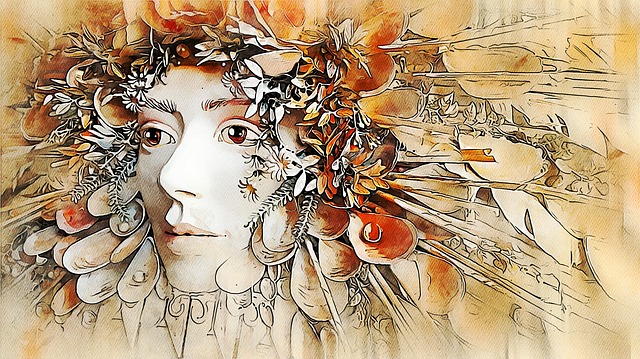 Free collage art the statue of illustration