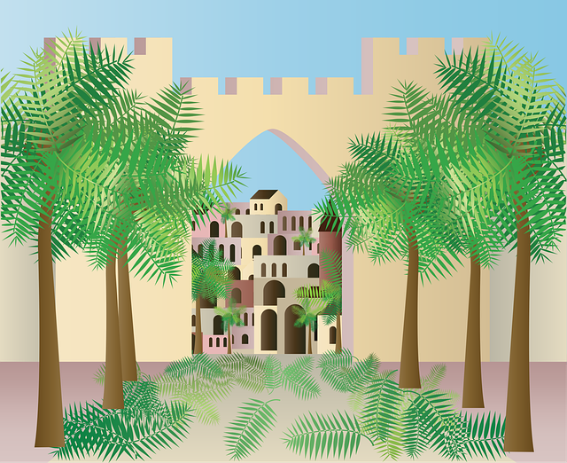 Free graphic palm sunday lent vector
