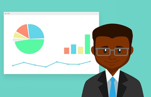 Free chart businessman growing illustration