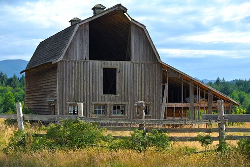 Granja, Granero, Rural, Campo, País