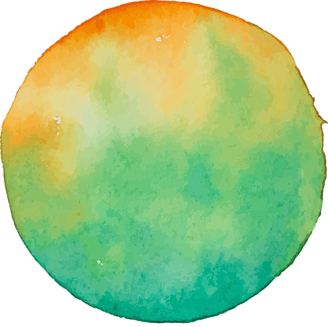 Free color circle watercolor orange vector