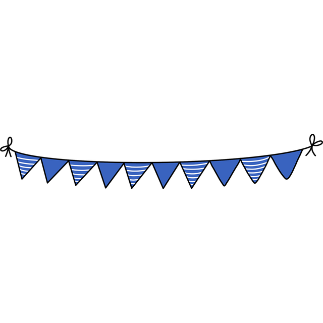 Free banner bunting decoration illustration