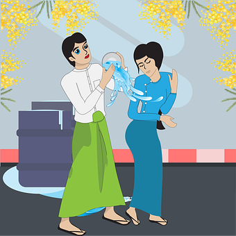Free Thingyan Myanmar vector and picture