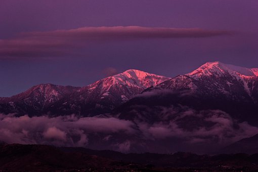 Free Sunset Mountains photo and picture