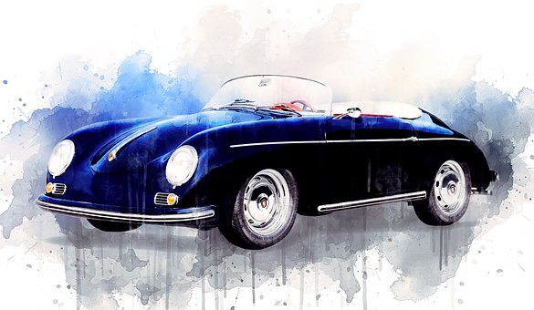 Free Watercolor Car illustration and picture