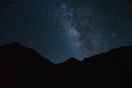Free Milky Way Mountains photo and picture