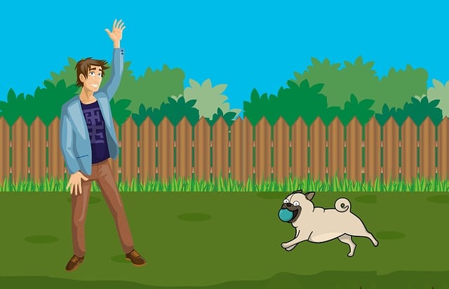 Free dog park running illustration