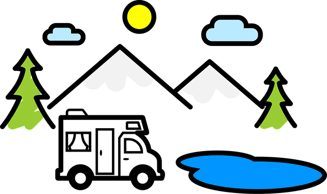 Free vacations caravan nature vector