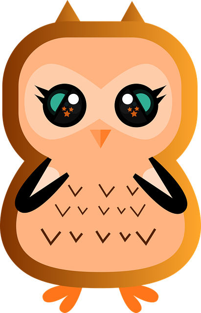 Free owl cartoon character vector