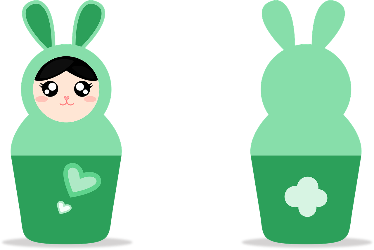 Matryoshka, Dukker, Påske, Kanin