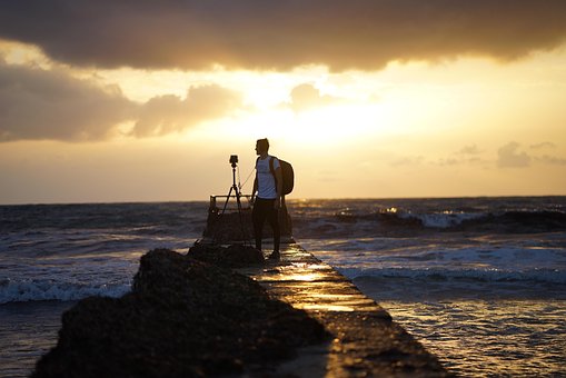 Hav, Solnedgang, Himmel, Ocean, Vand