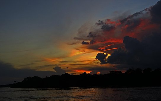 Pôr Do Sol, Rio, Rio Preto, Amazonas