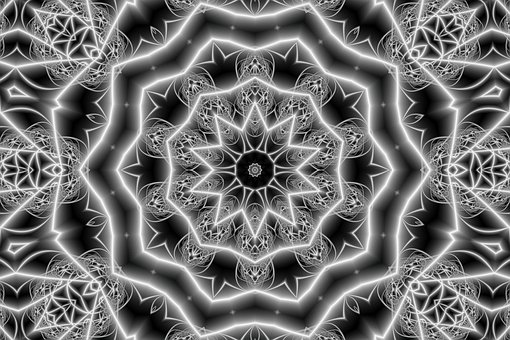 Grafik, Ornament, Blume, Stern