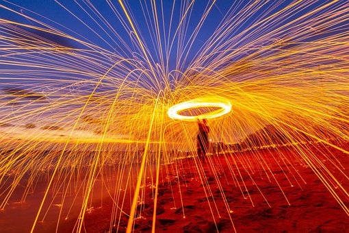 Steel Wool On The Rock, And, Beach