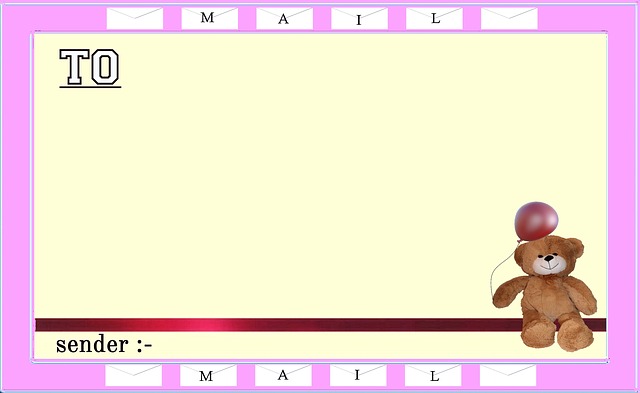 Free address label sticker illustration