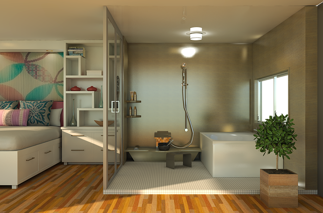 Free bath nature room illustration