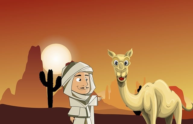 Free desert safari camel illustration