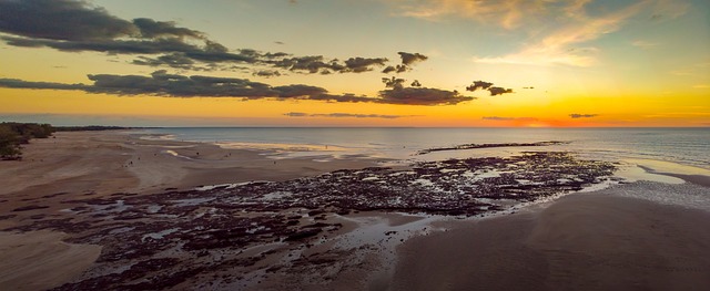 Free Sunset Lee Point Beach photo and picture