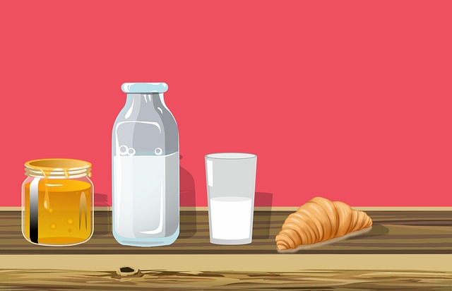 Free breakfast food table illustration
