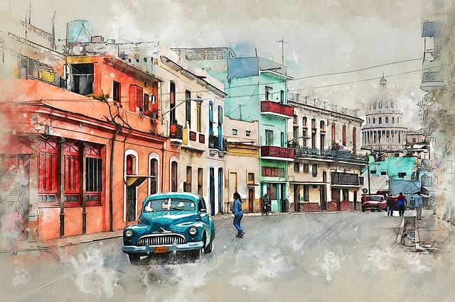 Download free HD stock image of Cuba Oldtimer Free cuba oldtimer havana illustration