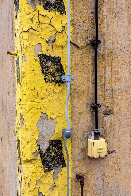 Amarelo, Preto, Muro, Limitação, Cabo