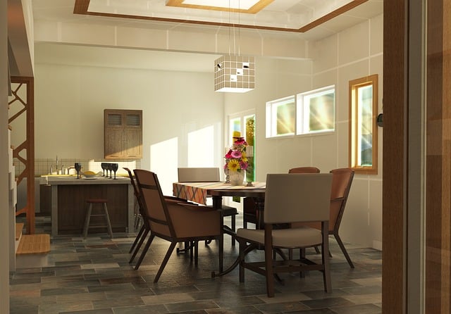 Free kitchen dining furniture illustration