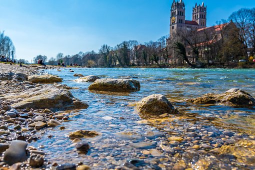 Isar, Natur, München, Bayern, Strømme