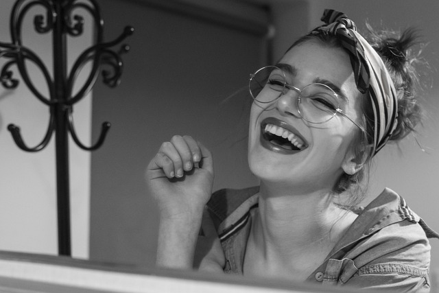 Una Sonrisa, Chica, Feliz, Joven
