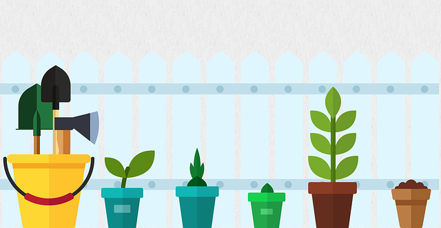 Free garden tools pot illustration