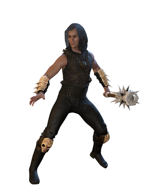 Free man fighter warrior illustration