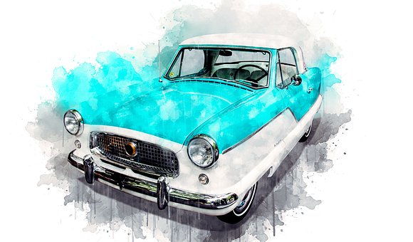 Free Watercolor Car illustration and picture