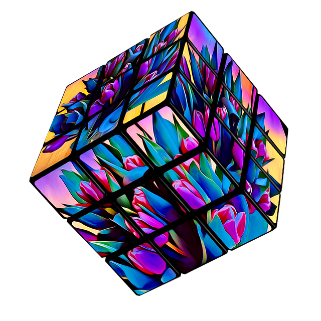 Download free HD stock image of Cube Floral Free cube floral background illustration