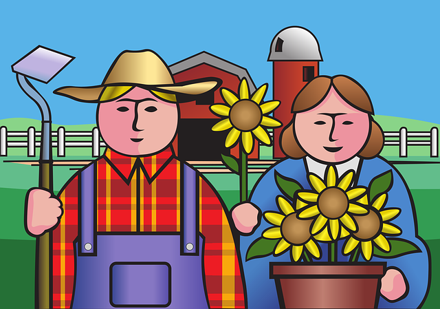 Free farmer wife agriculture vector