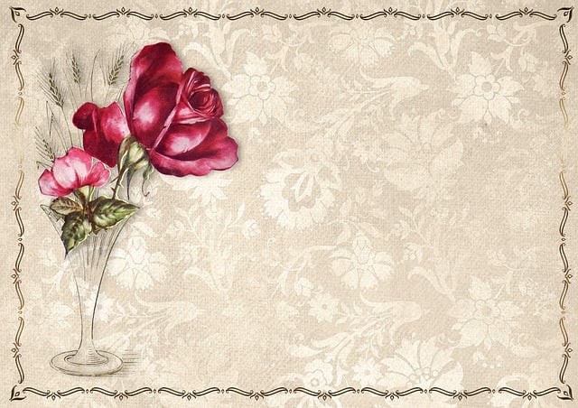 Vintage, Rose, Ornament, Edel, Elegant