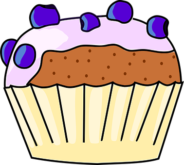 Magdalenas, Fruta, Pastel, Comida