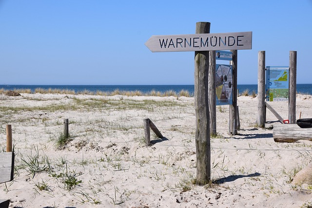 Free Signpost Warnemünde photo and picture