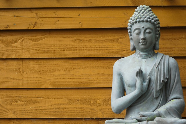 Boeddha, Hout, Standbeeld, Religie