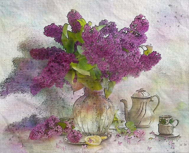 Free flower vase glass illustration