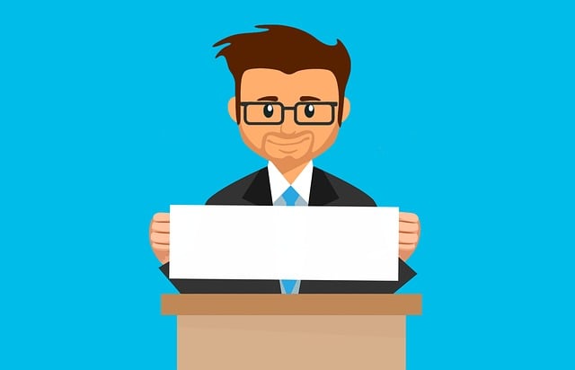 Free announcement advertising man illustration