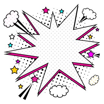 Free Speech Bubble Star Shape illustration and picture