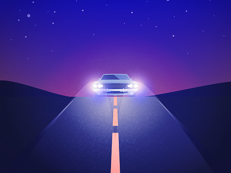 Free Car Night illustration and picture