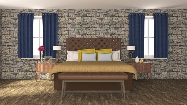 Free interior furniture bed illustration