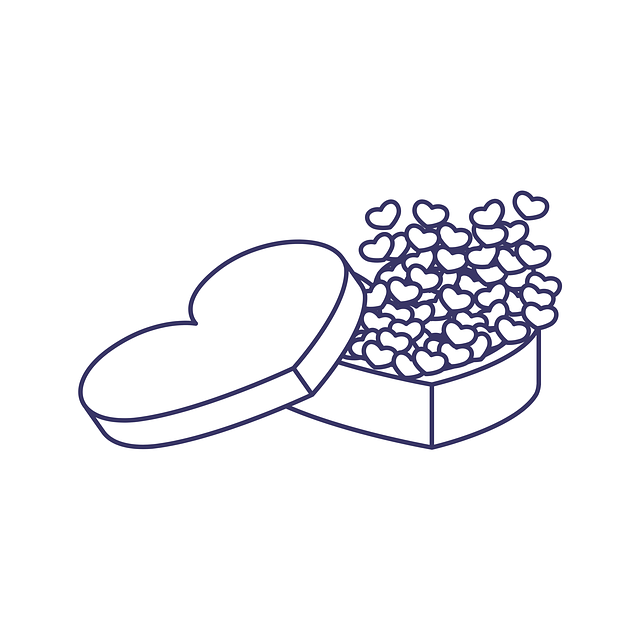 Free box of chocolates heart chocolates illustration