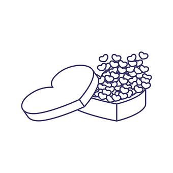 Free Box Of Chocolates Heart illustration and picture