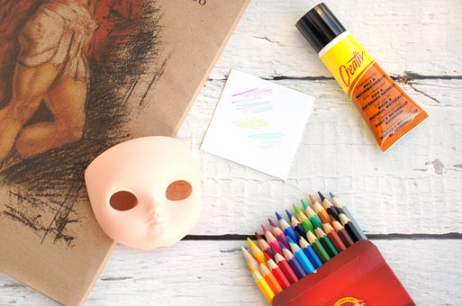 Bleistift, Die Stifte, Maske, Kleber